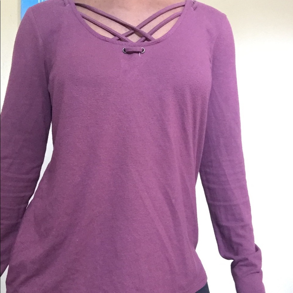 Long sleeve maroon shirt